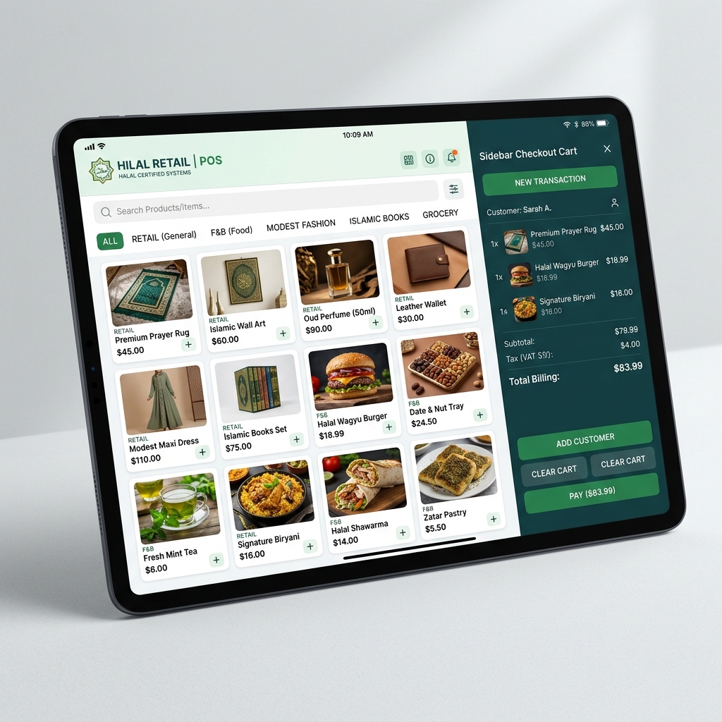 MUI POS App Mockup